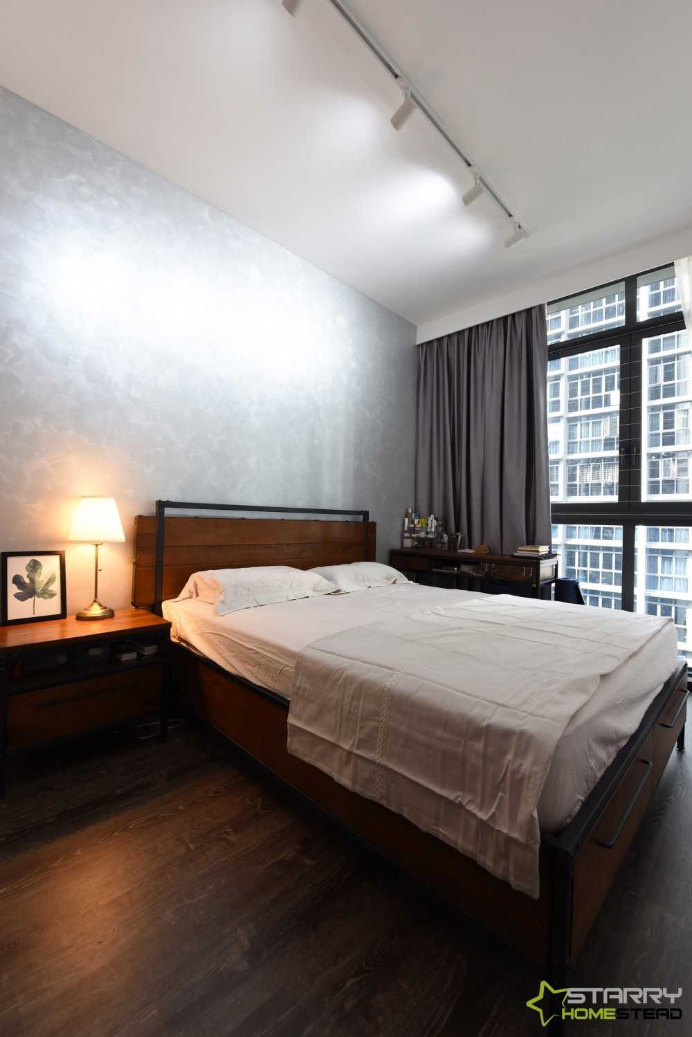 Modern Bedroom with Bed and Lighting
