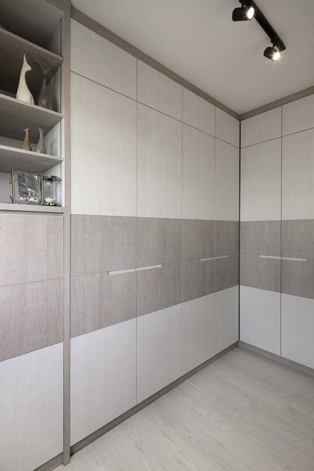 Scandinavian Bedroom with Wardrobe and Lighting