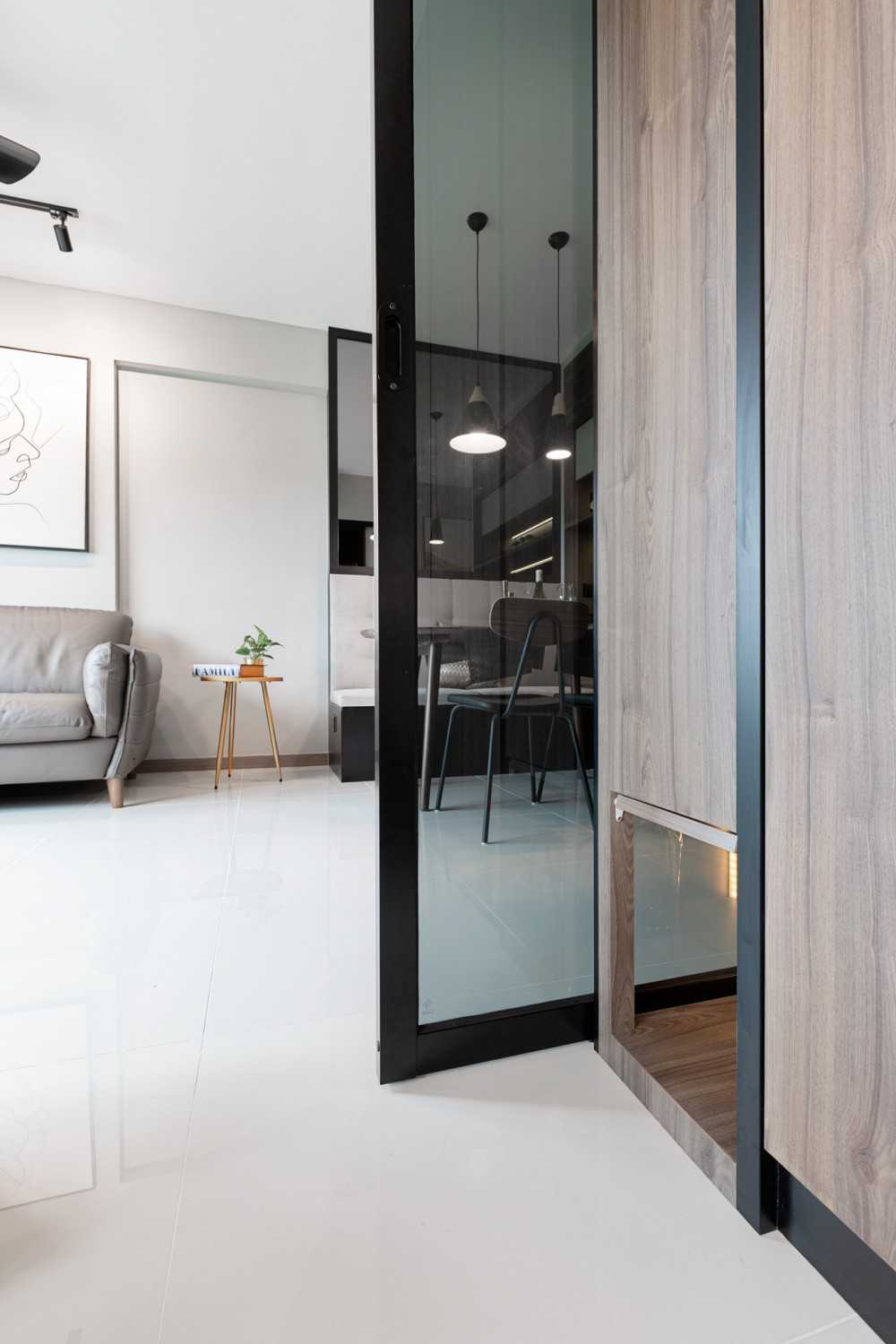 Modern Bedroom with Wardrobe and Doors