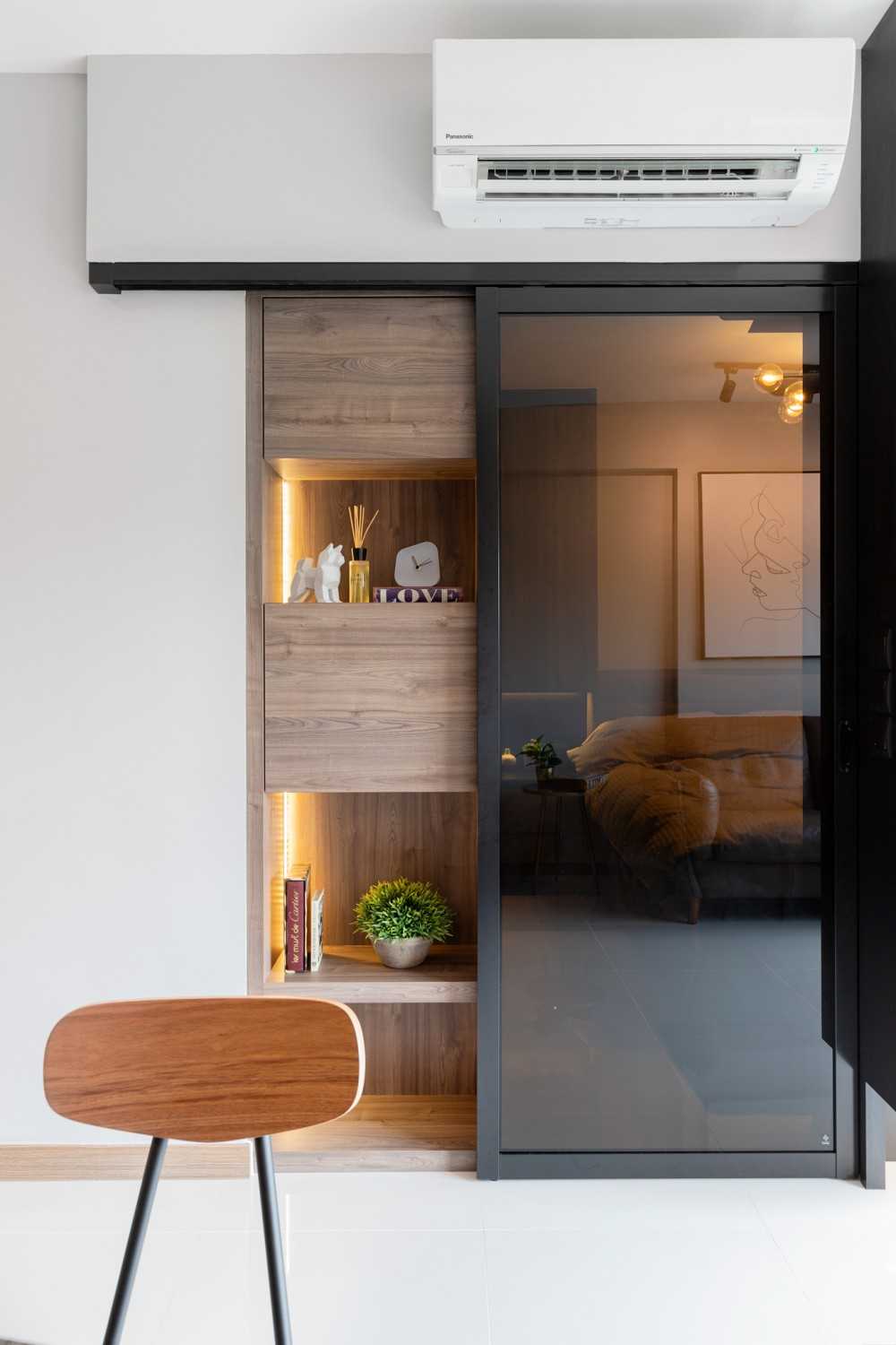 Modern Living Room with Small Storage and Open Storage