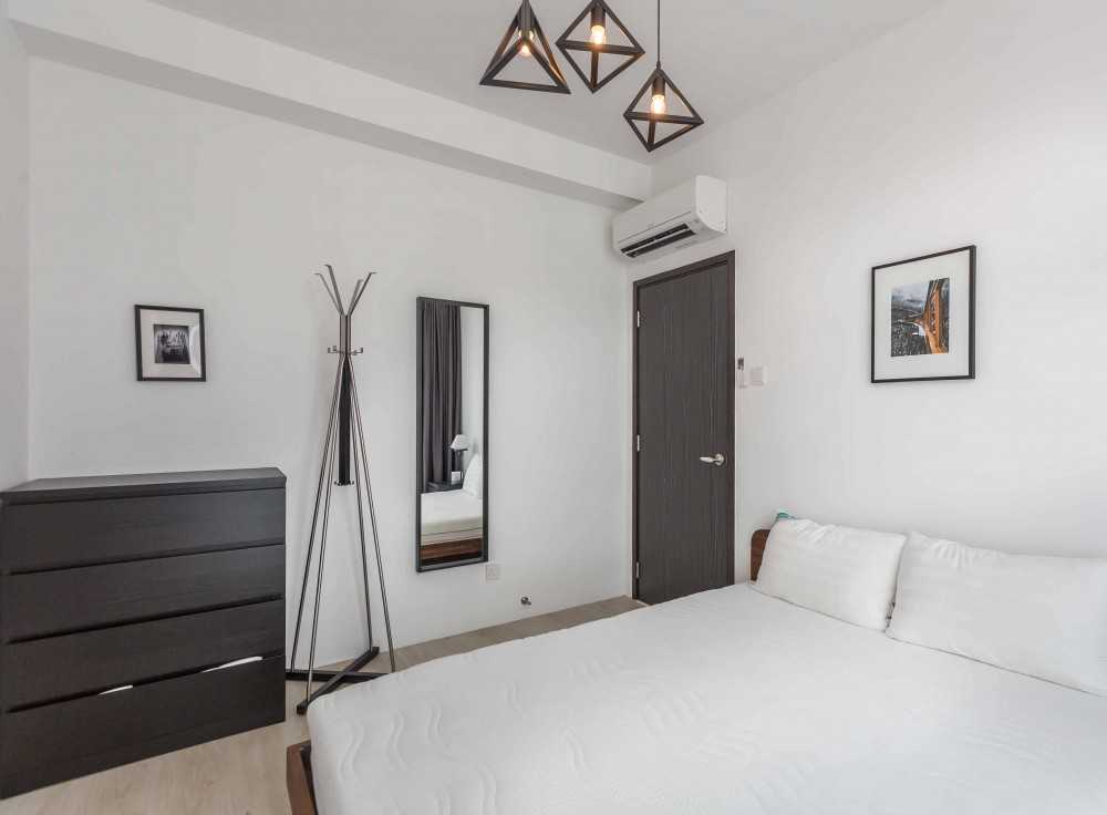 Minimalist Bedroom with Wardrobe and Sliding Wardrobe