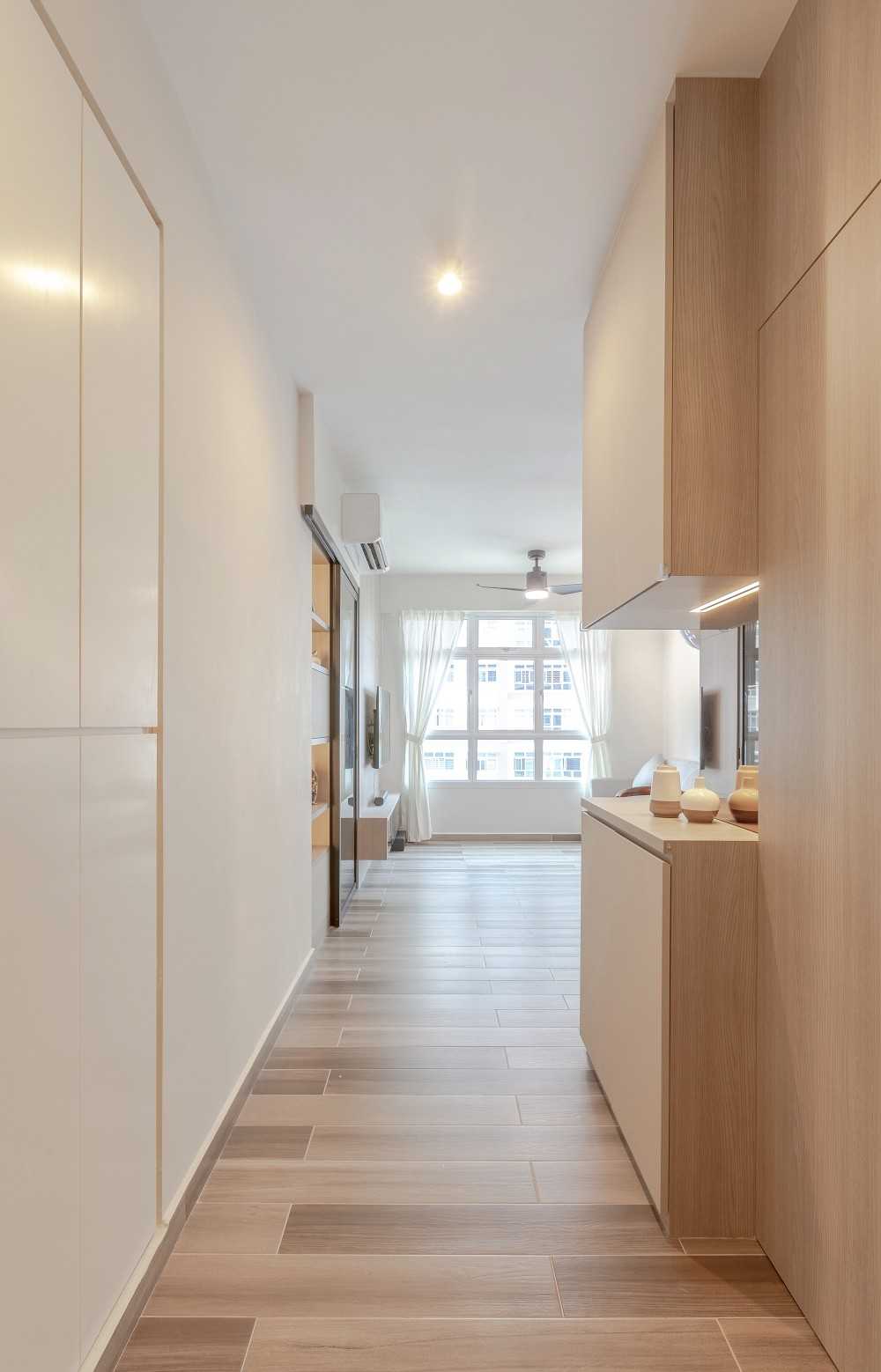 Contemporary Entryway with Small Storage and Shoe Cabinets