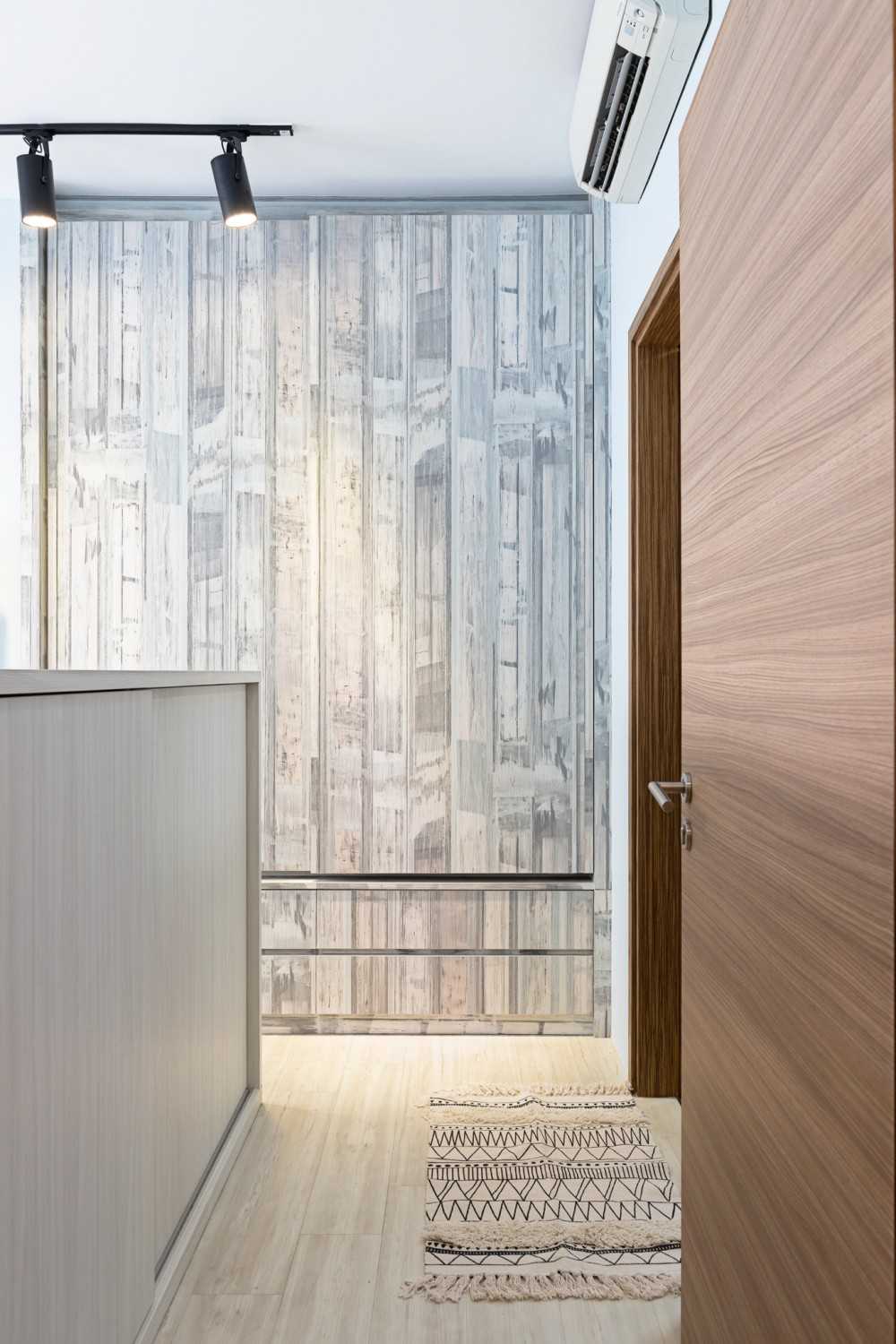 Minimalist Bedroom with Wardrobe and Sliding Wardrobe