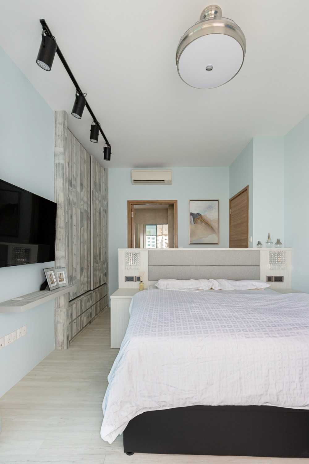 Minimalist Bedroom with Wardrobe and Sliding Wardrobe