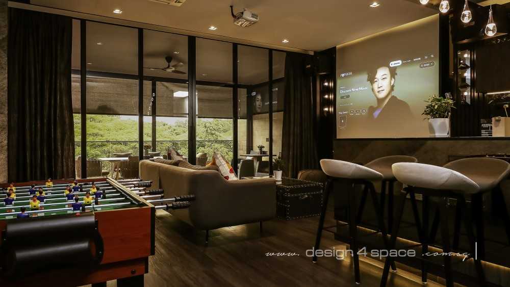 Modern Home Theatre with TV Console and Sofa