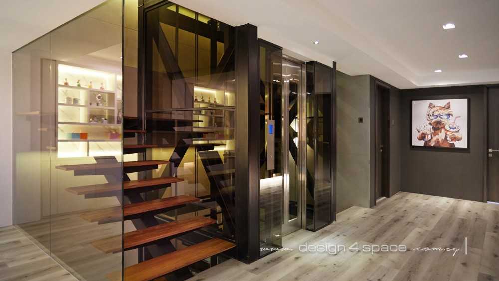 Modern Foyer with Artwork and Console Table