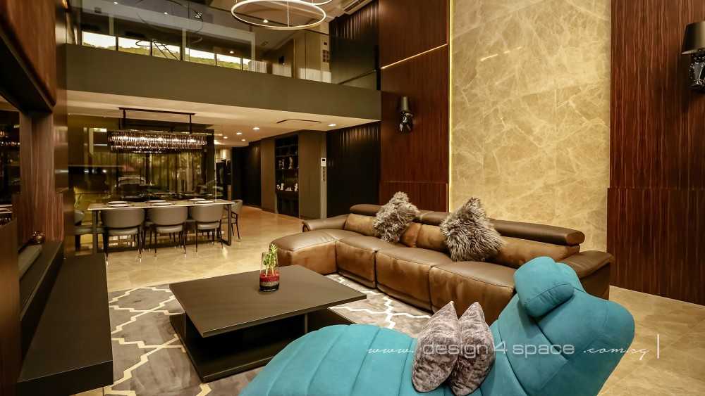 Modern Living Room with Wood Flooring and TV Console