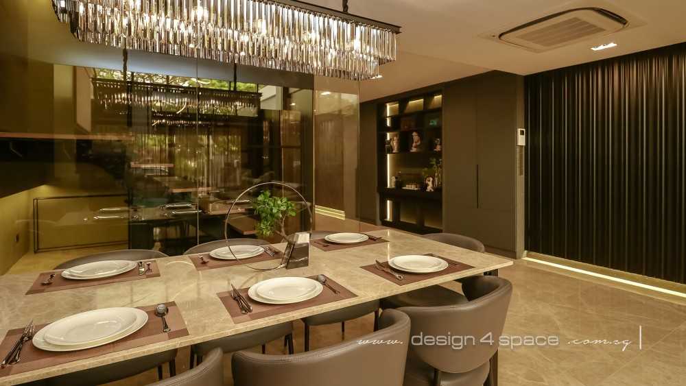 Modern Dining Room with Cove Lighting and Downlights