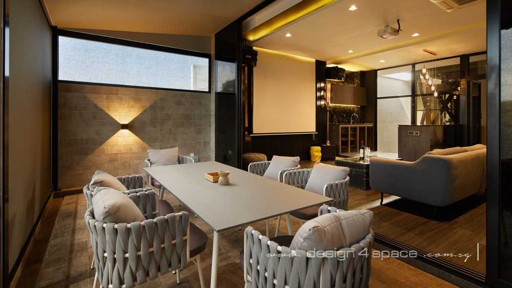 Modern Balcony with Window Shutters and Window Grille