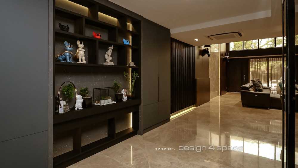 Modern Living Room with TV Console and Ceiling Light