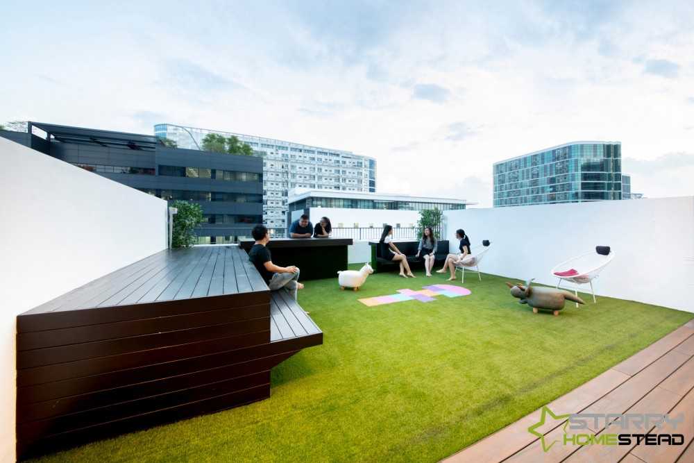 Industrial Rooftop with Outdoor Table and Outdoor Chairs