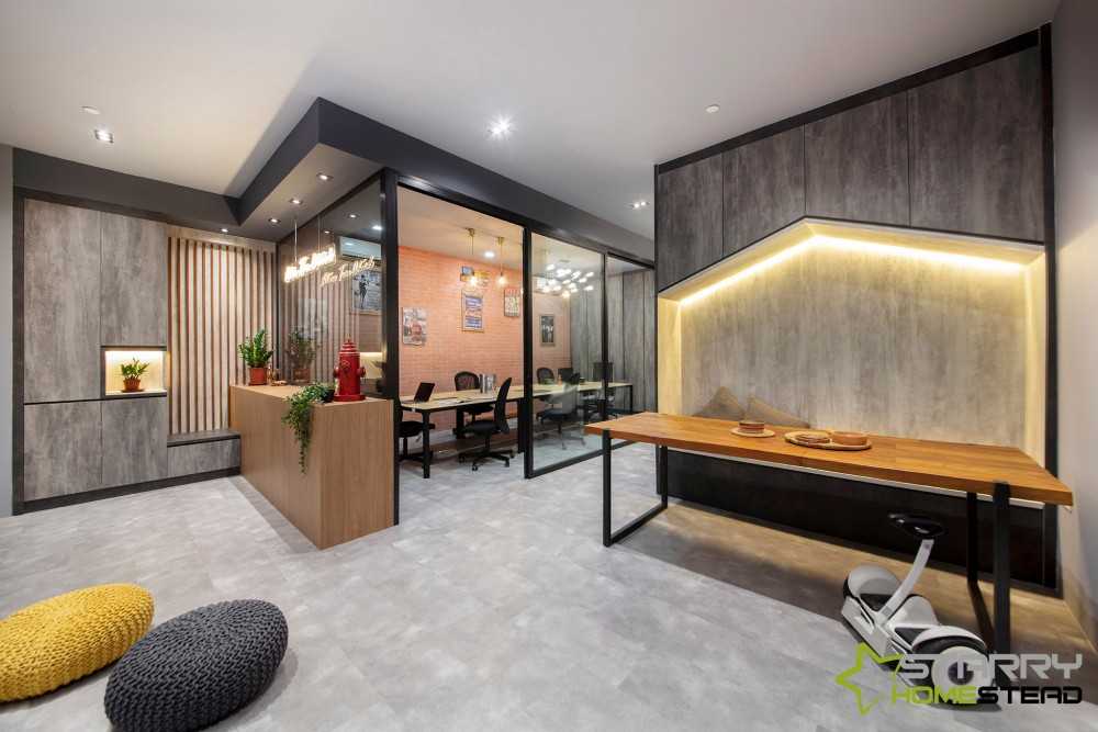 Industrial Office with Settee and Sofa