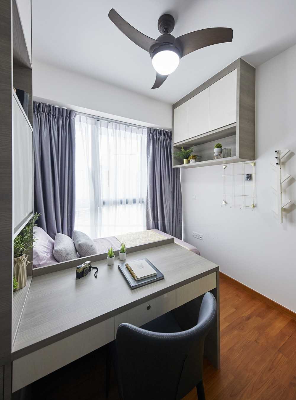 Scandinavian Bedroom with Desk and Children's Storage