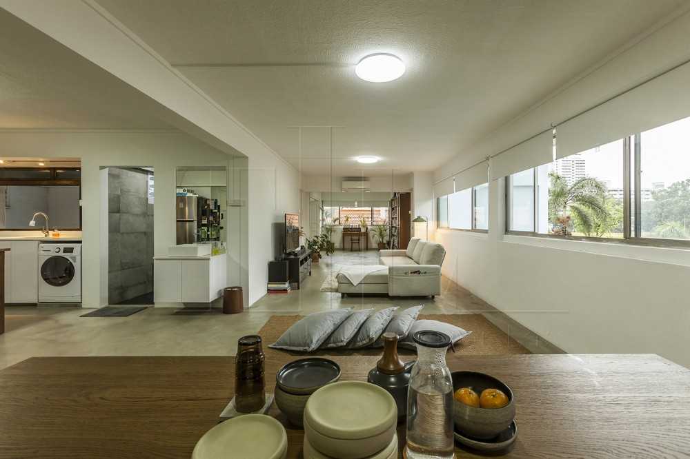 Contemporary Dining Room with Bay Window and Seating Bench