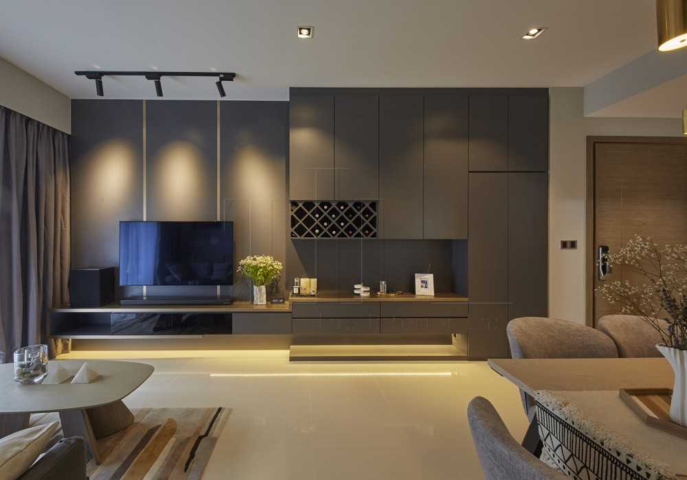 Modern Living Room with TV Console and Coffee Table