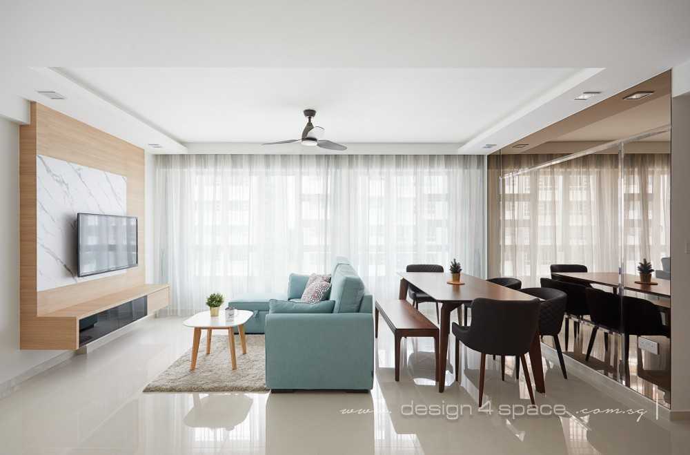 Scandinavian Living Room with Sofa and Coffee Table