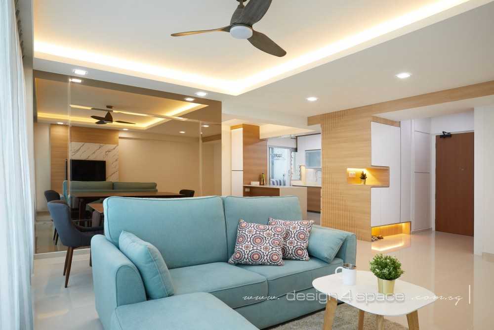 Scandinavian Living Room with Settee and Sofa