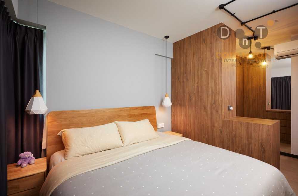 Eclectic Bedroom with Bedside Table and Queen Bed