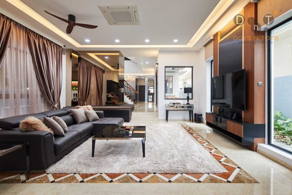 Modern Living Room with TV Console and Sofa