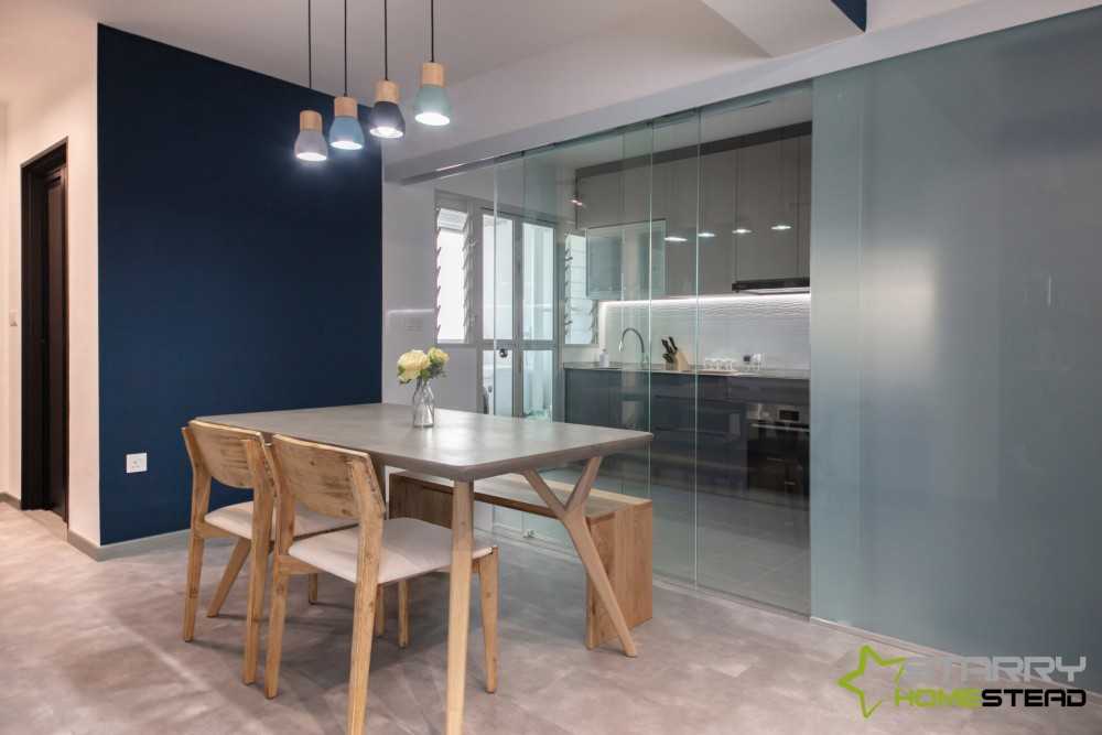 Industrial Dining Room with Dining Table and Dining Chairs