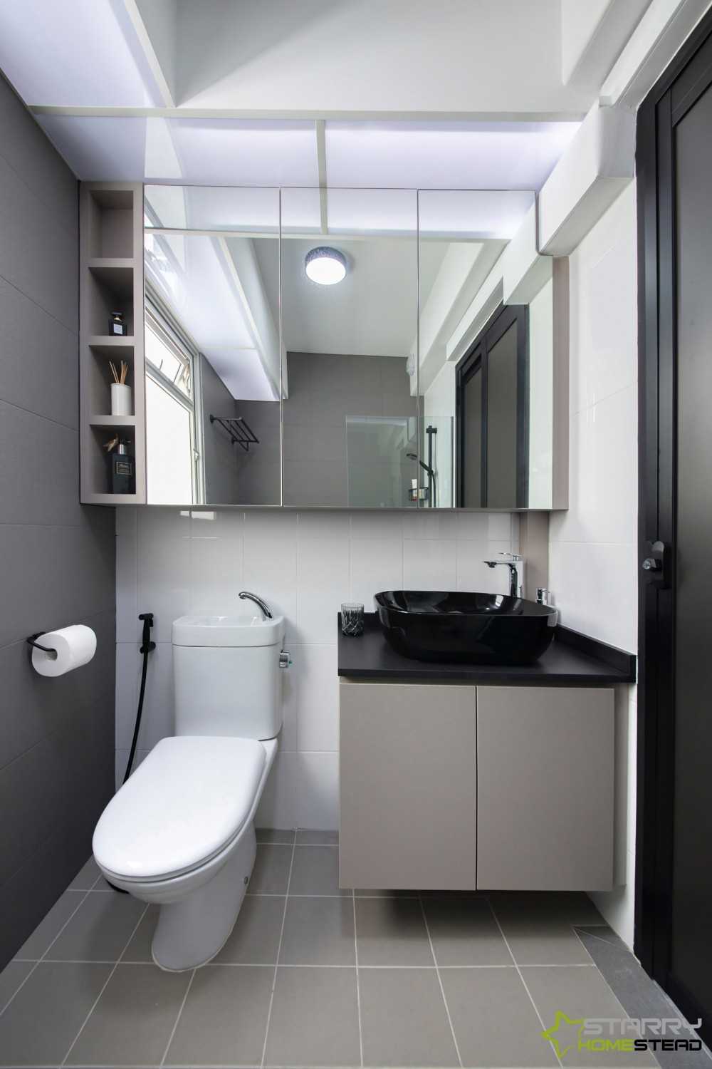 Industrial Bathroom with Mirror and Bathroom Mirrors