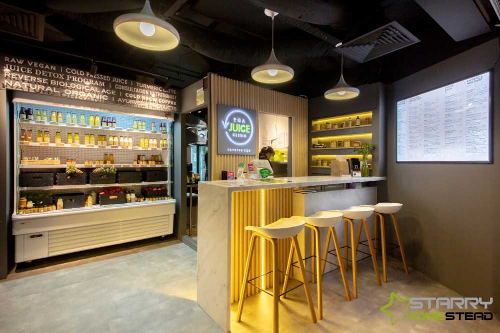 Modern Shopfront with Bar Counter and Lighting