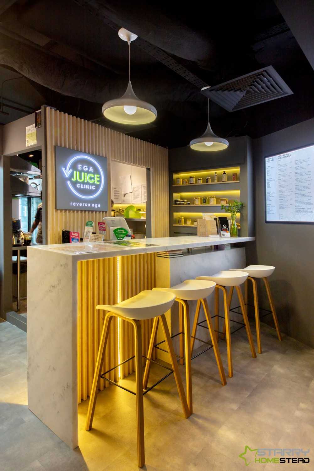 Modern Shopfront with Bar Counter and Bar Stool