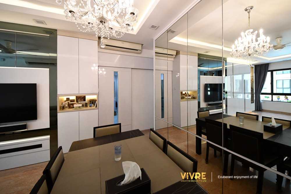 Modern Dining Room with Drop Light and Cove Lighting