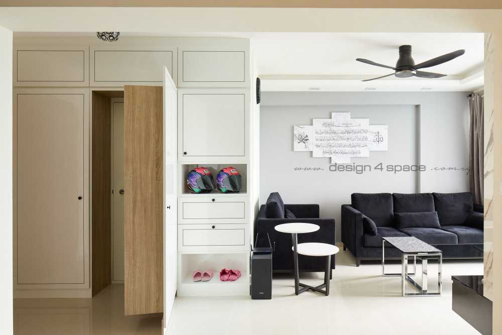 Modern Living Room with Wood Flooring and TV Console