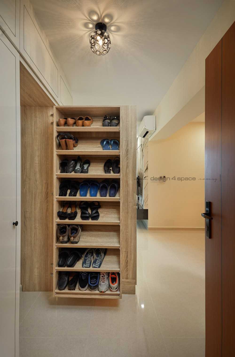 Modern Entryway with Shoe Rack and Small Storage