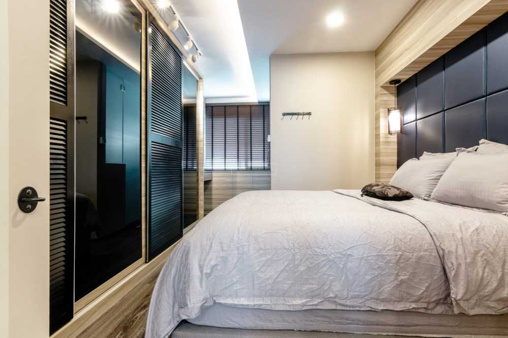 Modern Bedroom with Cove Lighting and Wardrobe