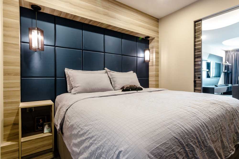 Modern Bedroom with Feature Wall and Cove Lighting