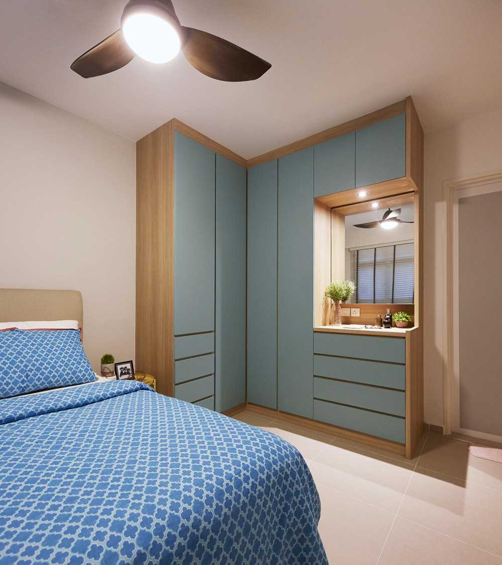 Eclectic Bedroom with Mirror and Wardrobe