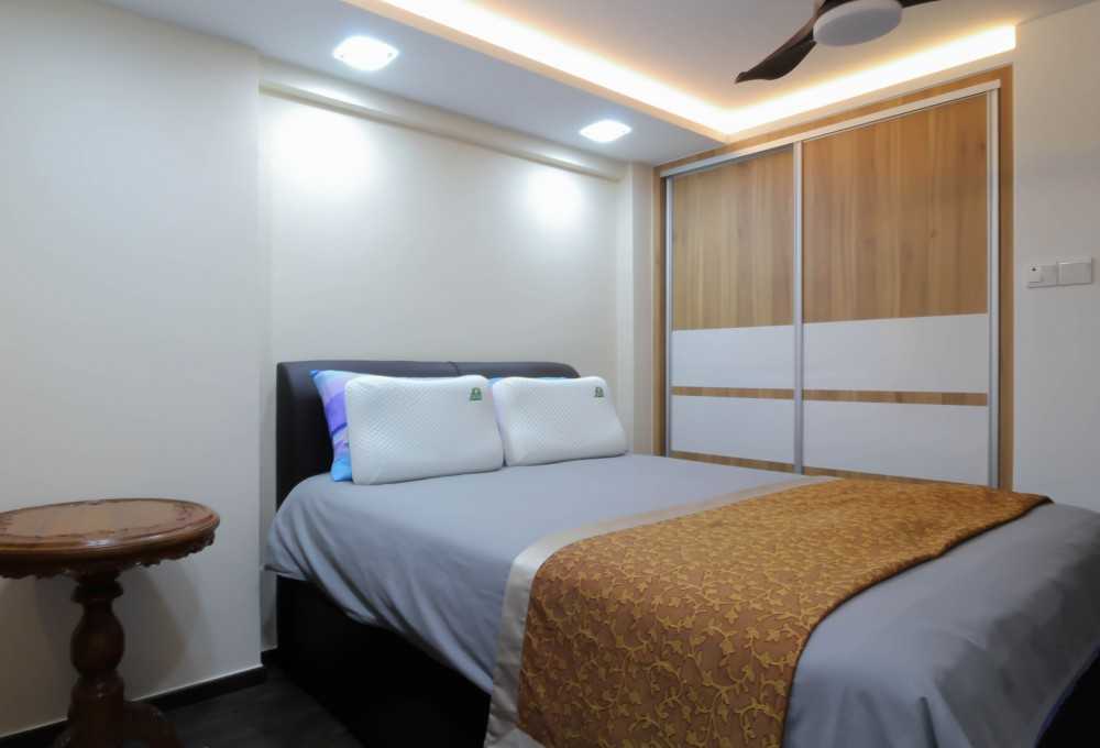 Contemporary Bedroom with Ceiling Light and Wardrobe