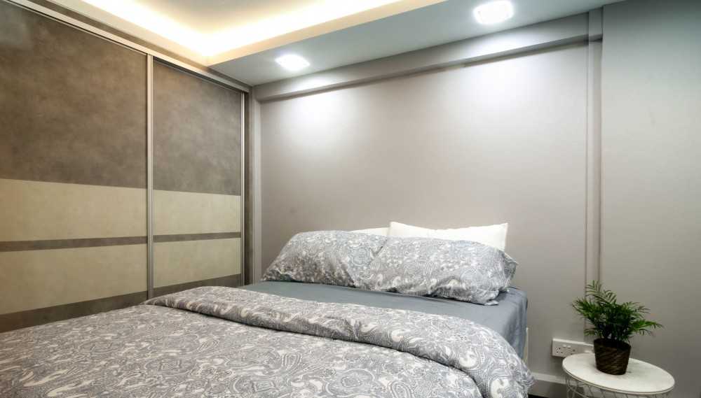 Contemporary Bedroom with Ceiling Light and Wardrobe