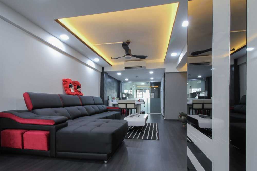 Modern Living Room with Vinyl Flooring and Wood Flooring