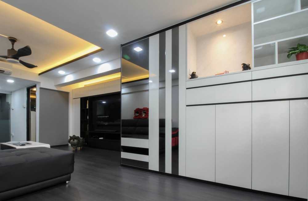 Modern Living Room with Vinyl Flooring and Wood Flooring