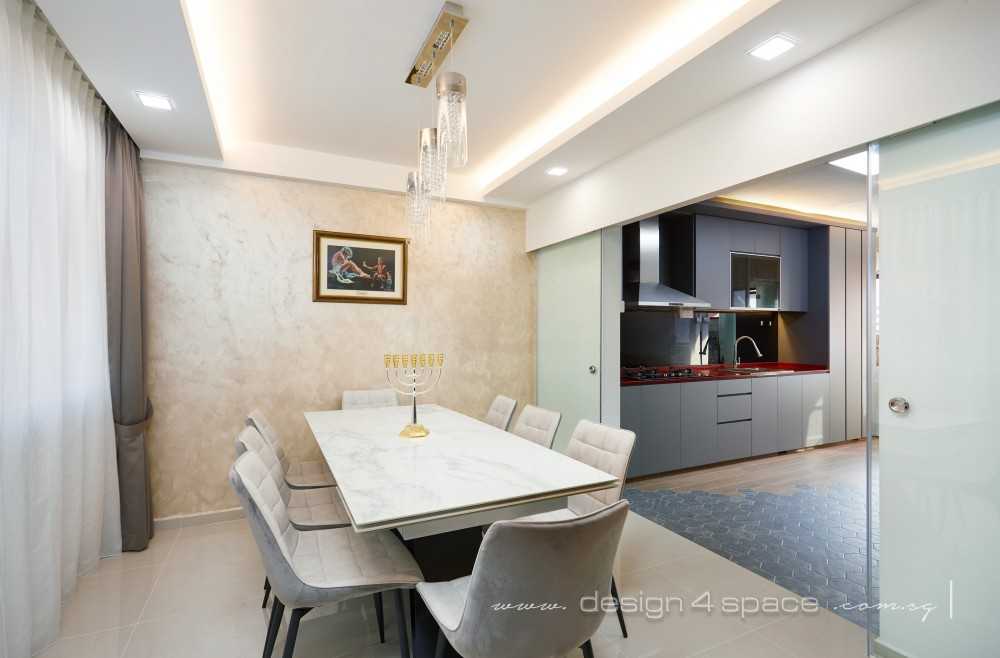 Modern Dining Room with Downlights and Console Table