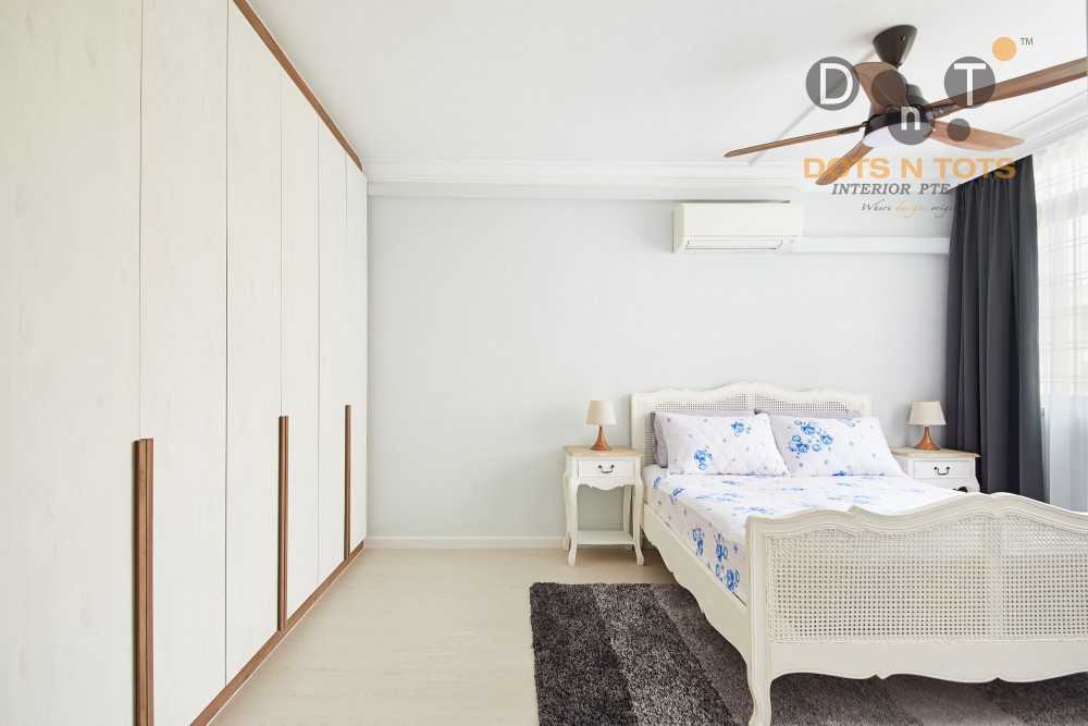 Country Bedroom with Vinyl Flooring and Wood Flooring