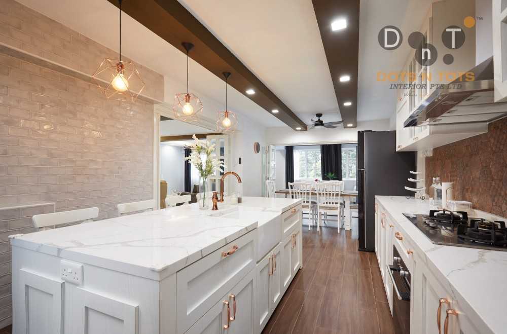 Country Kitchen with Wood Flooring and Kitchen Window