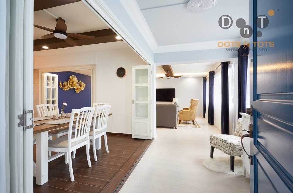 Country Dining Room with Downlights and Dining Table