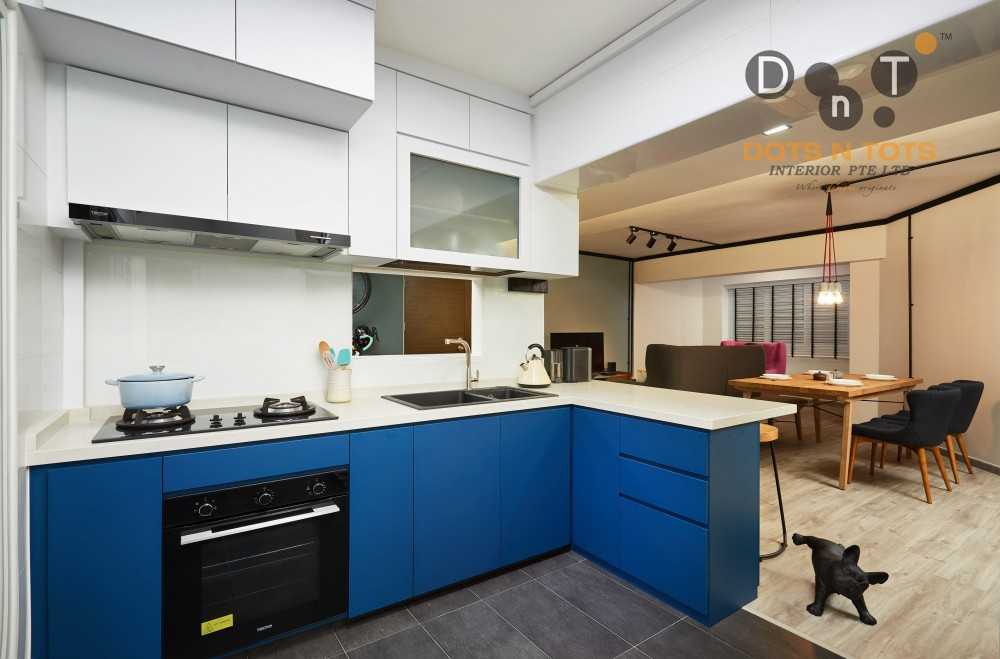 Industrial Kitchen with Kitchen Window and Kitchen Island