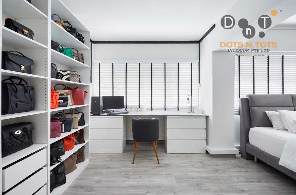 Industrial Bedroom with Ceiling Light and Wardrobe