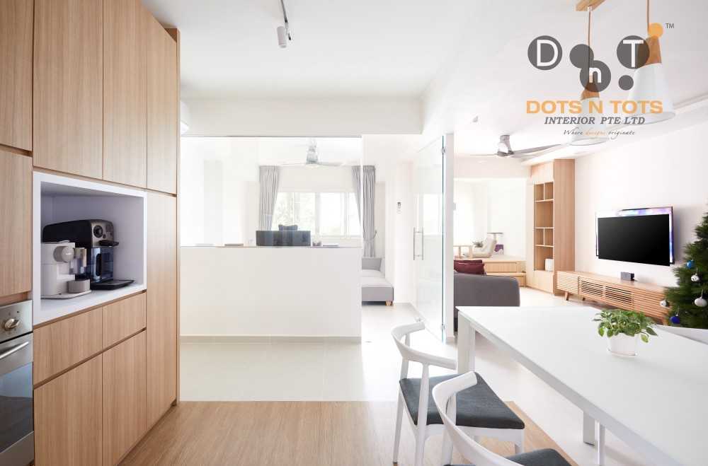 Minimalist Living Room with Countertop and TV Console