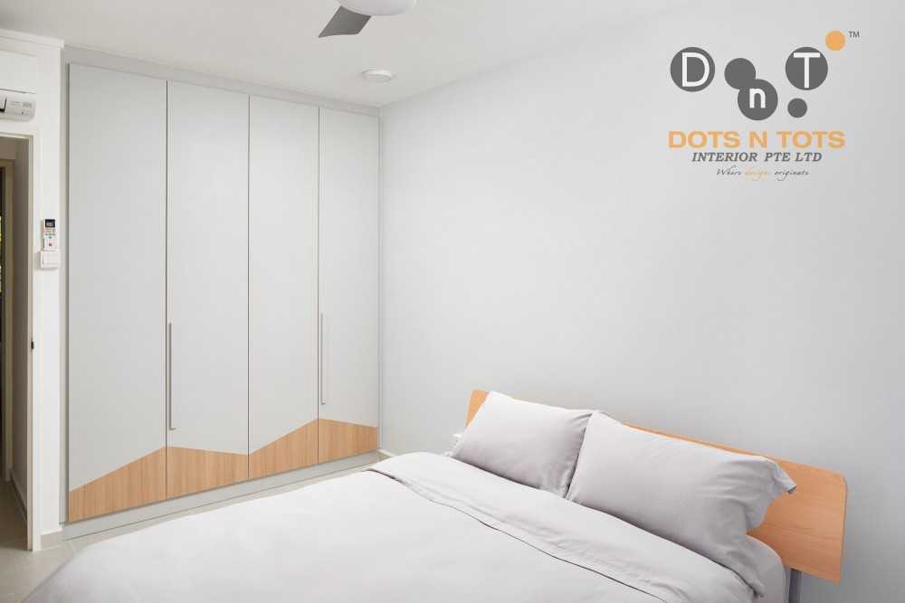 Minimalist Bedroom with Ceiling Light and Wardrobe