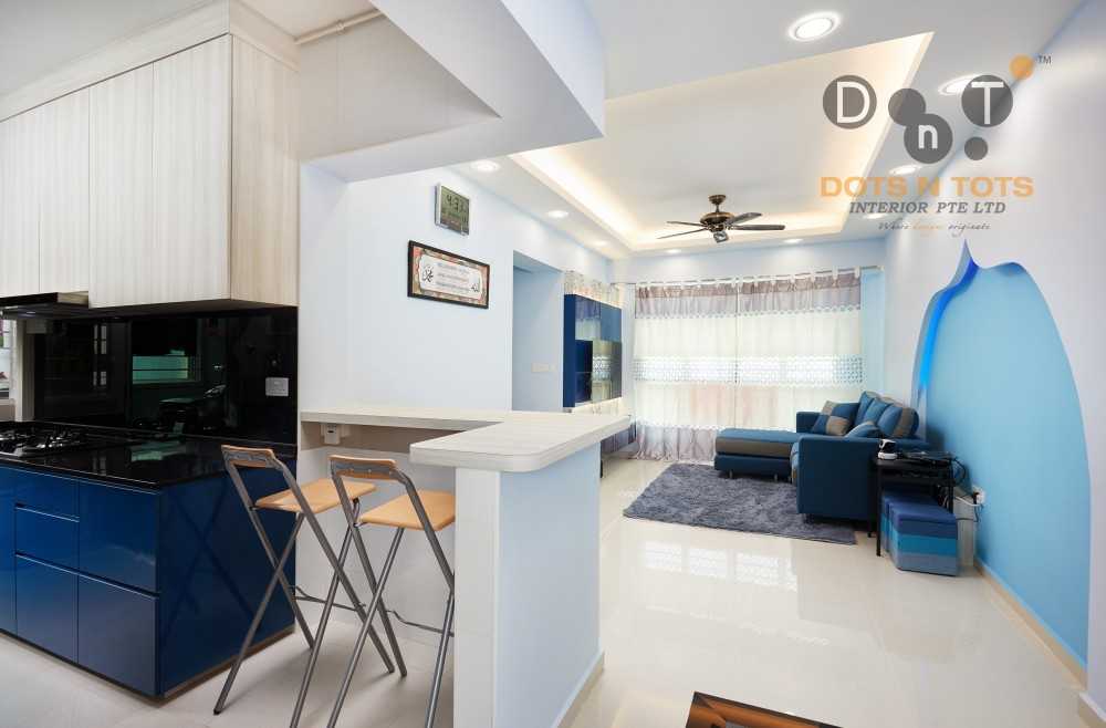 Minimalist Dining Room with Downlights and Dining Chairs