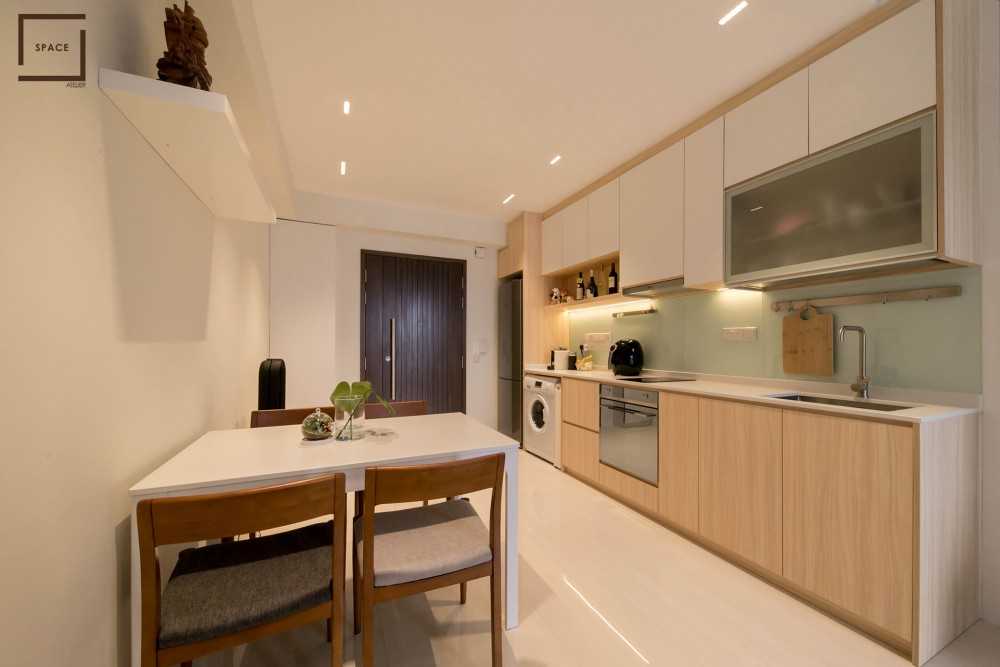 Scandinavian Kitchen with Dining Table and Dining Chairs