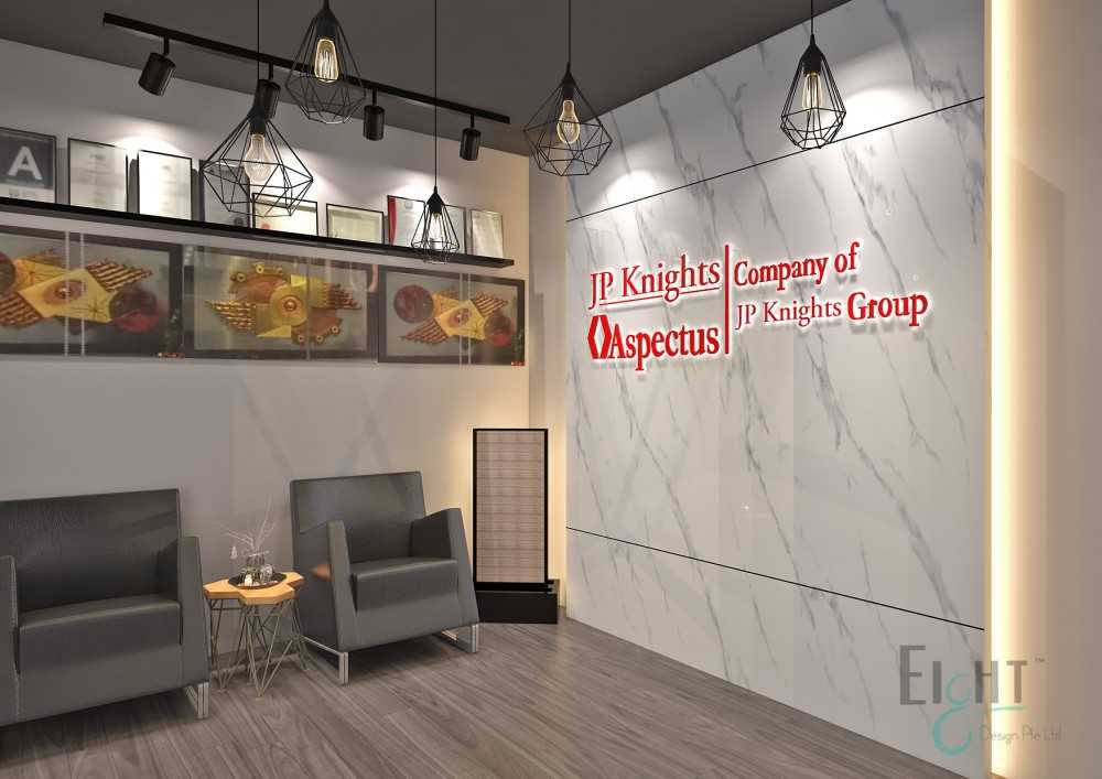 Industrial Entryway with Feature Wall and Chandelier