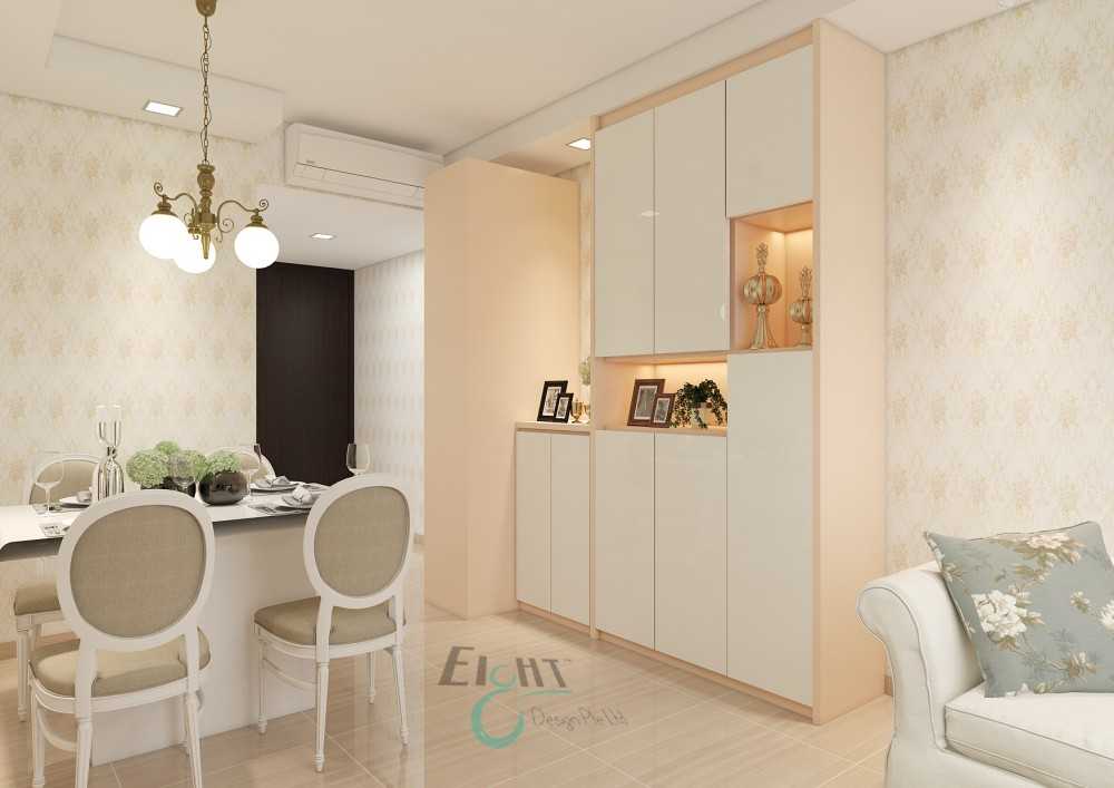 Scandinavian Kitchen with Dining Table and Storage Cabinets
