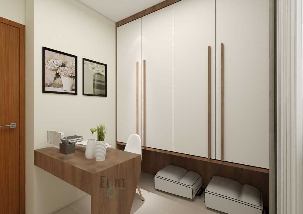 Contemporary Study with Desk and Storage Cabinets